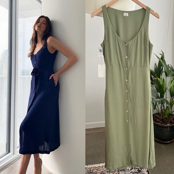Aritzia Dresses & Skirts - NWT Aritzia Joyce Button Front Midi Dress
